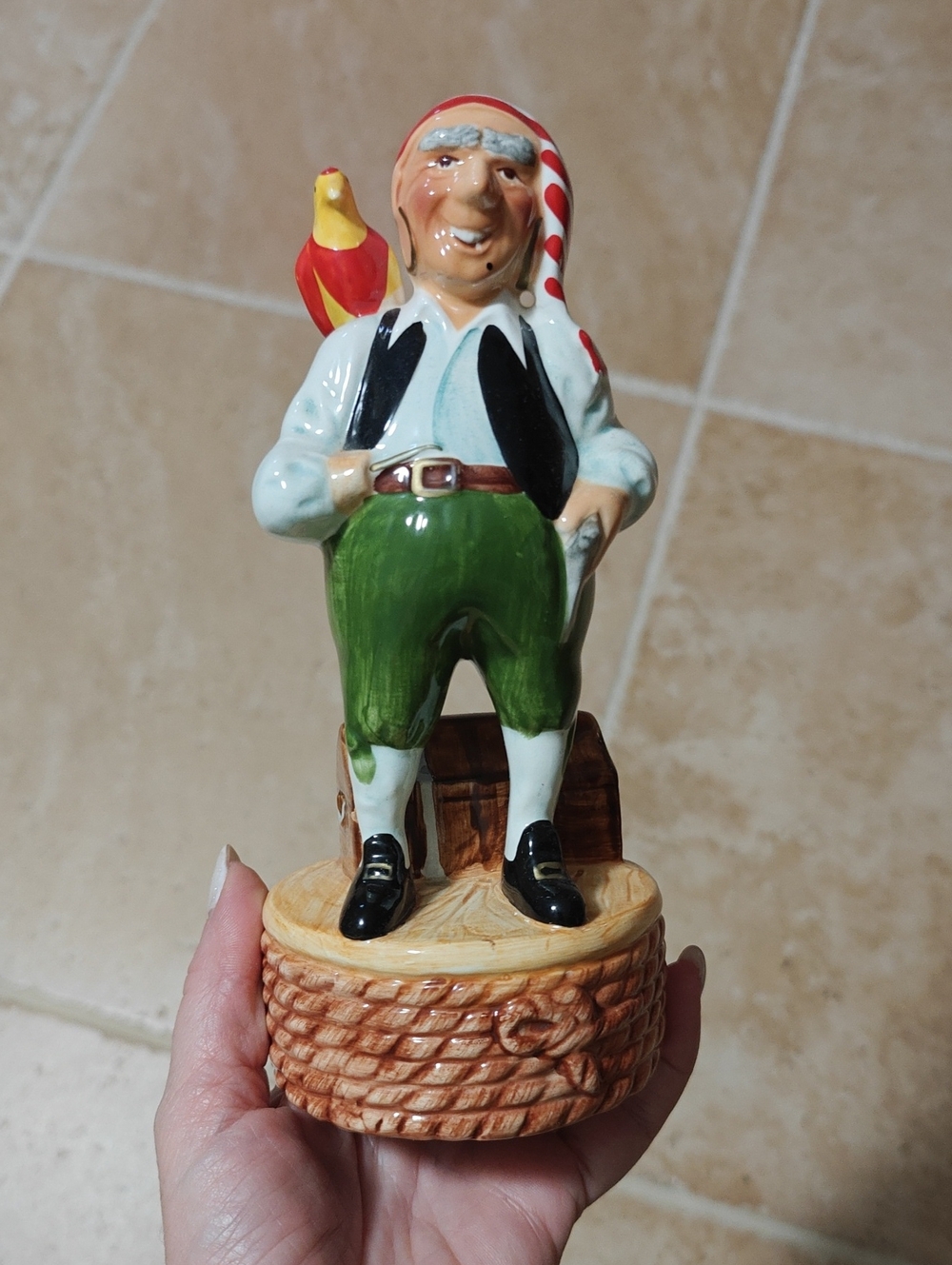 Hand-Painted Pirate Figurine Plays Music